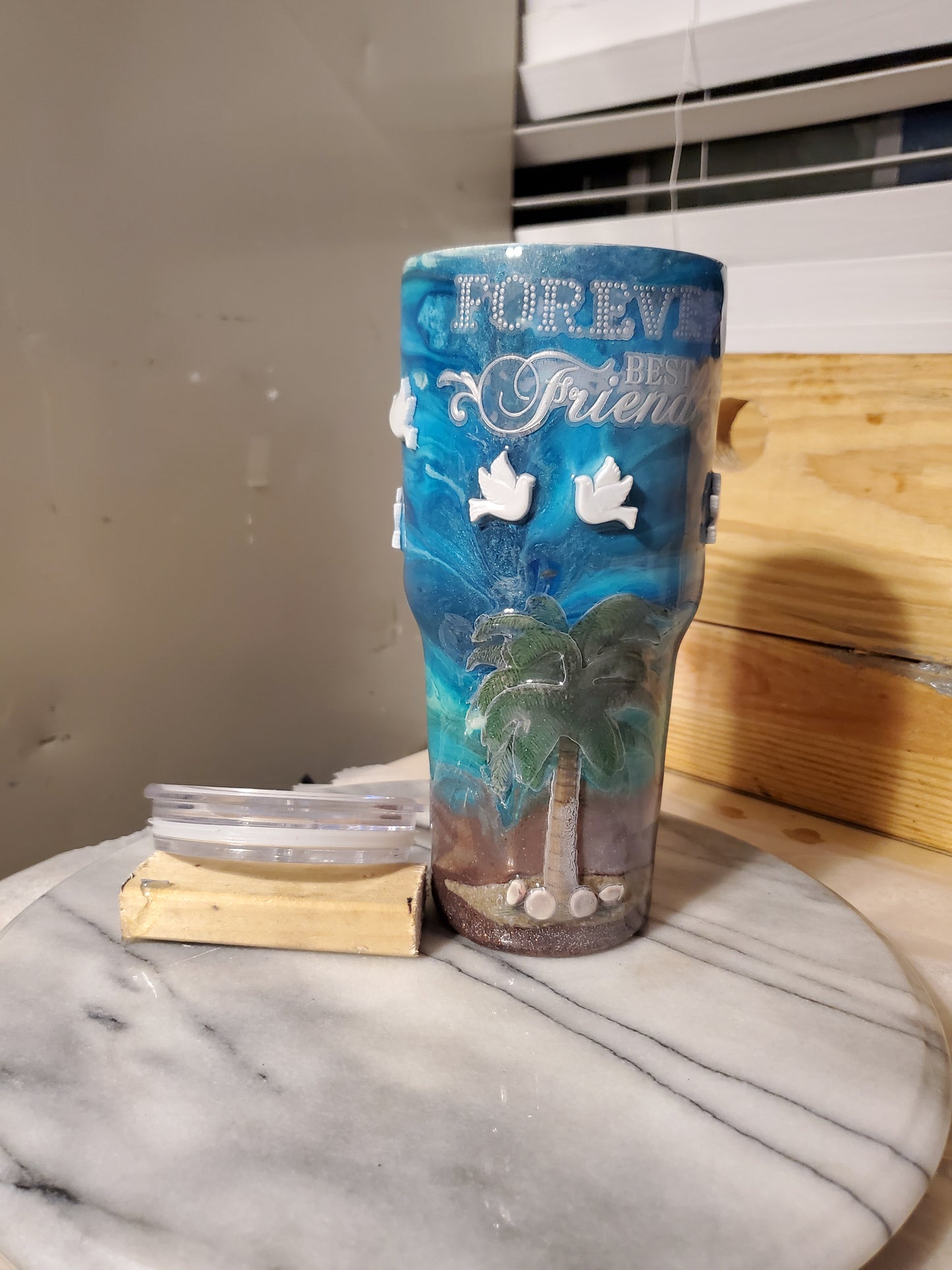 Beach Wedding 30 0z Stainless steel tumbler cup