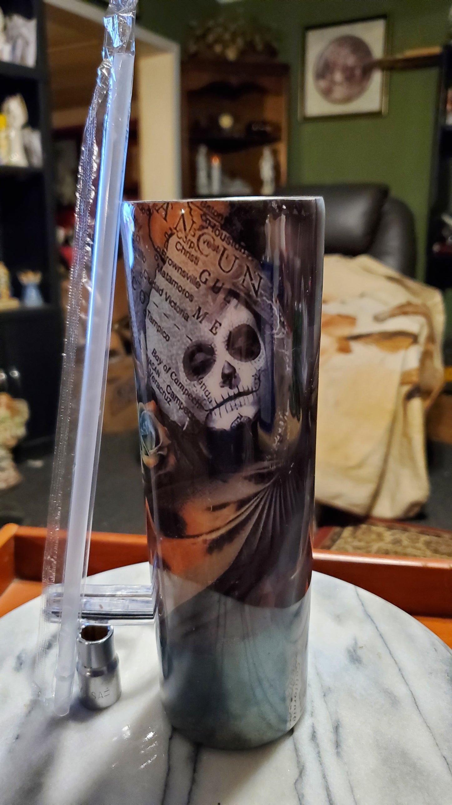 30 oz Reaper on hogg stainless steel tumbler cup