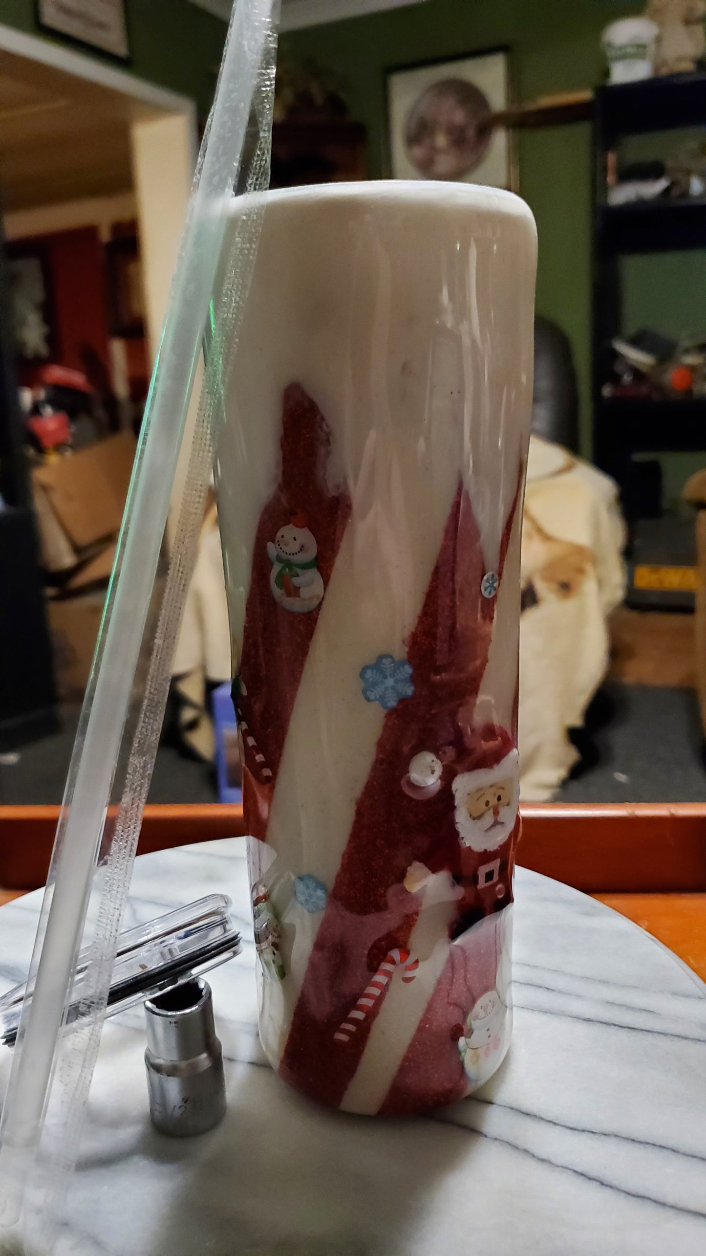 30 oz Merry Christmas stainless steel tumbler cup