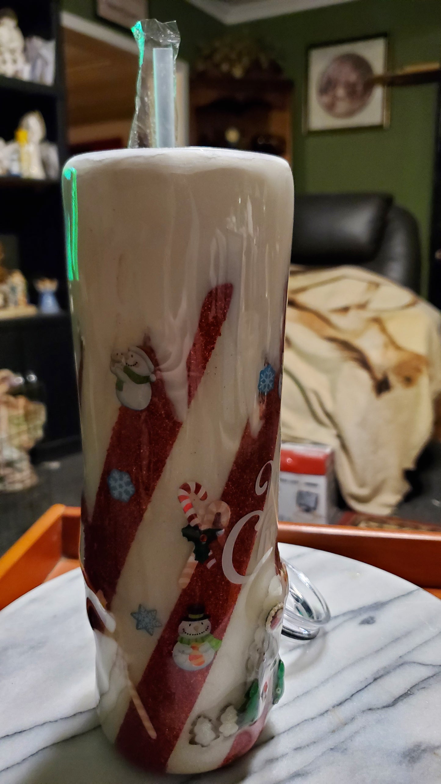 30 oz Merry Christmas stainless steel tumbler cup