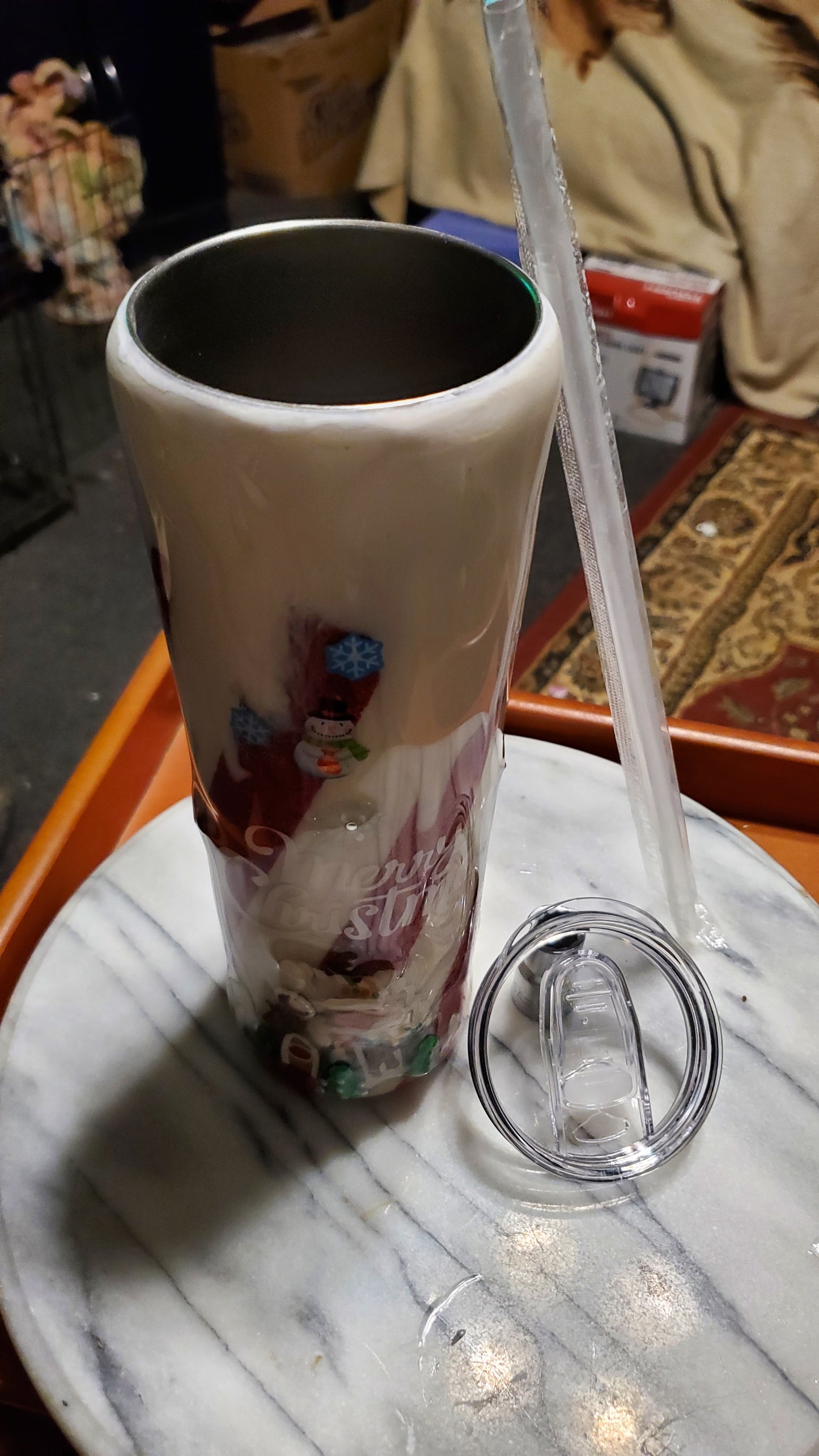 30 oz Merry Christmas stainless steel tumbler cup