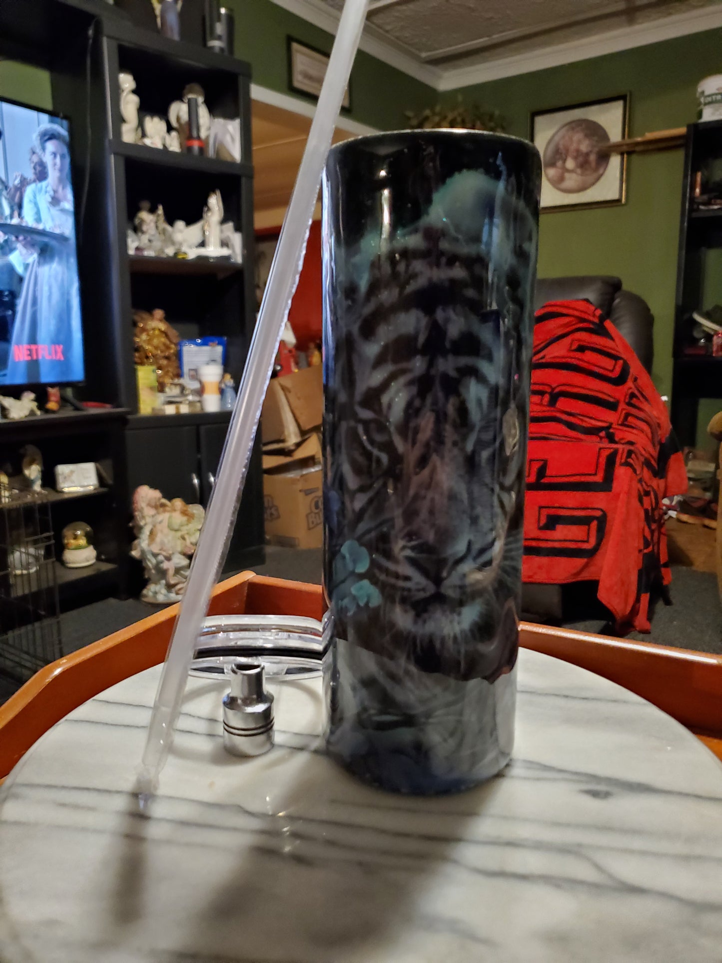 30 oz Wolf and Tiger stanless steel hogg tumbler