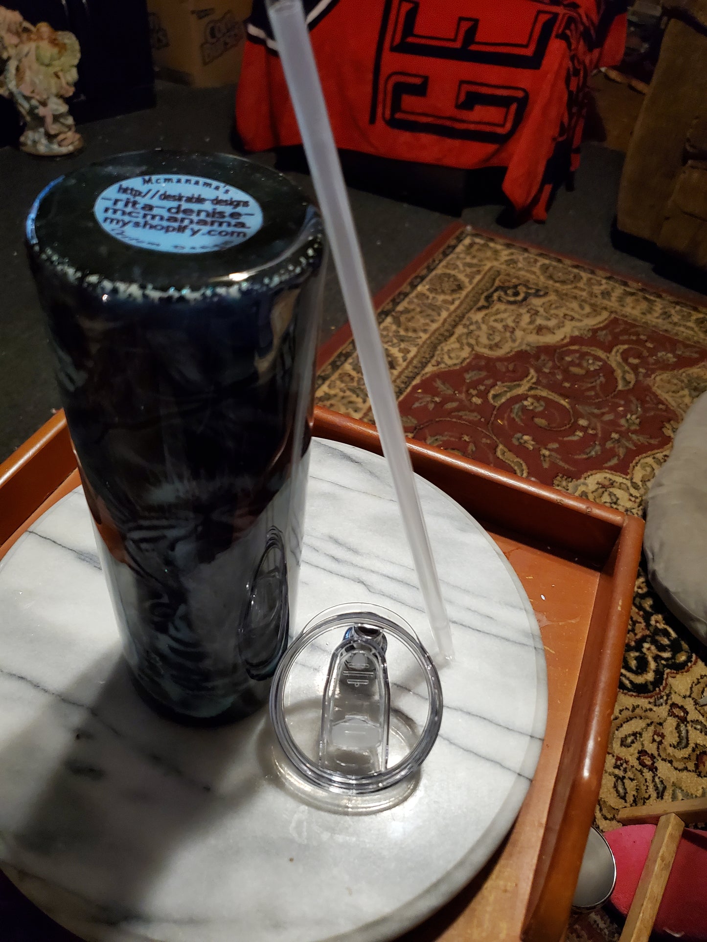 30 oz Wolf and Tiger stanless steel hogg tumbler