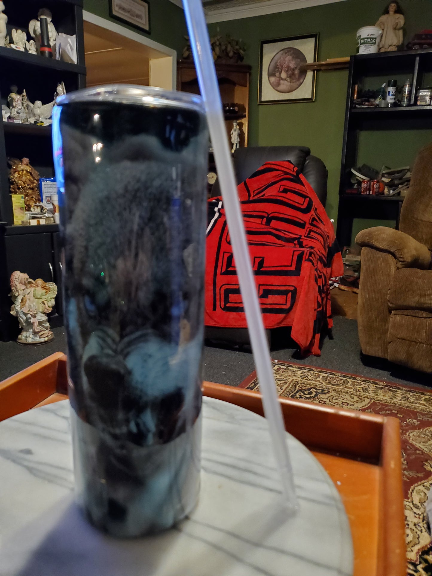 30 oz Wolf and Tiger stanless steel hogg tumbler