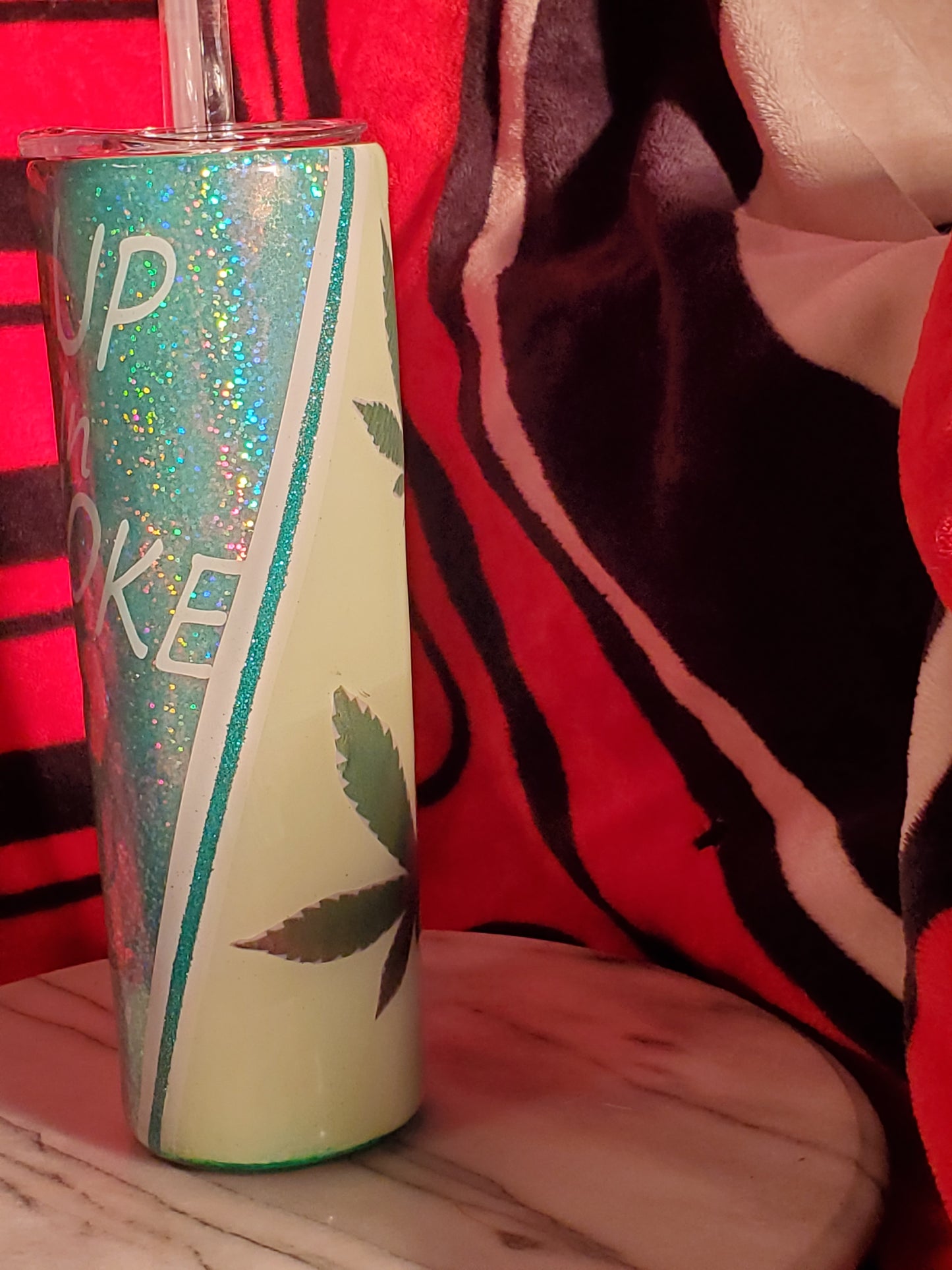 30 oz Up in Smoke stainless steel hogg tumbler cup