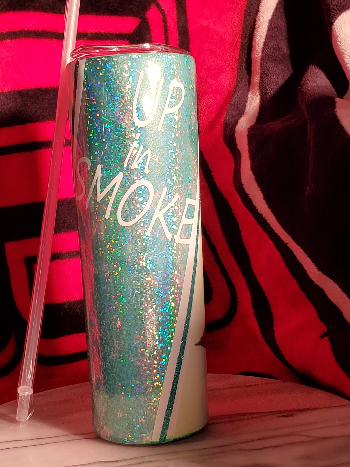 30 oz Up in Smoke stainless steel hogg tumbler cup