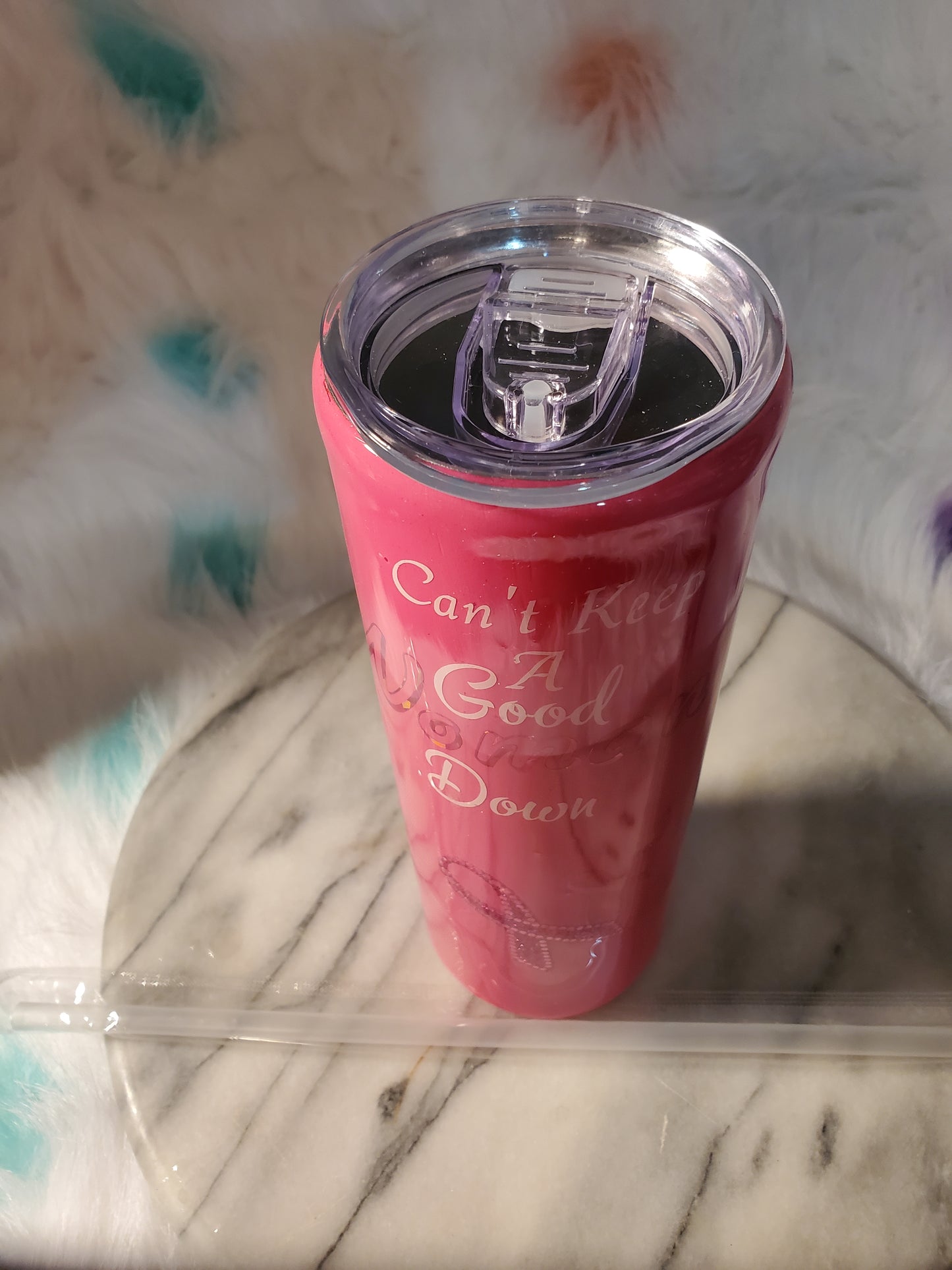 30 oz Can't keep a good woman down double wall stainless steel tumbler cup