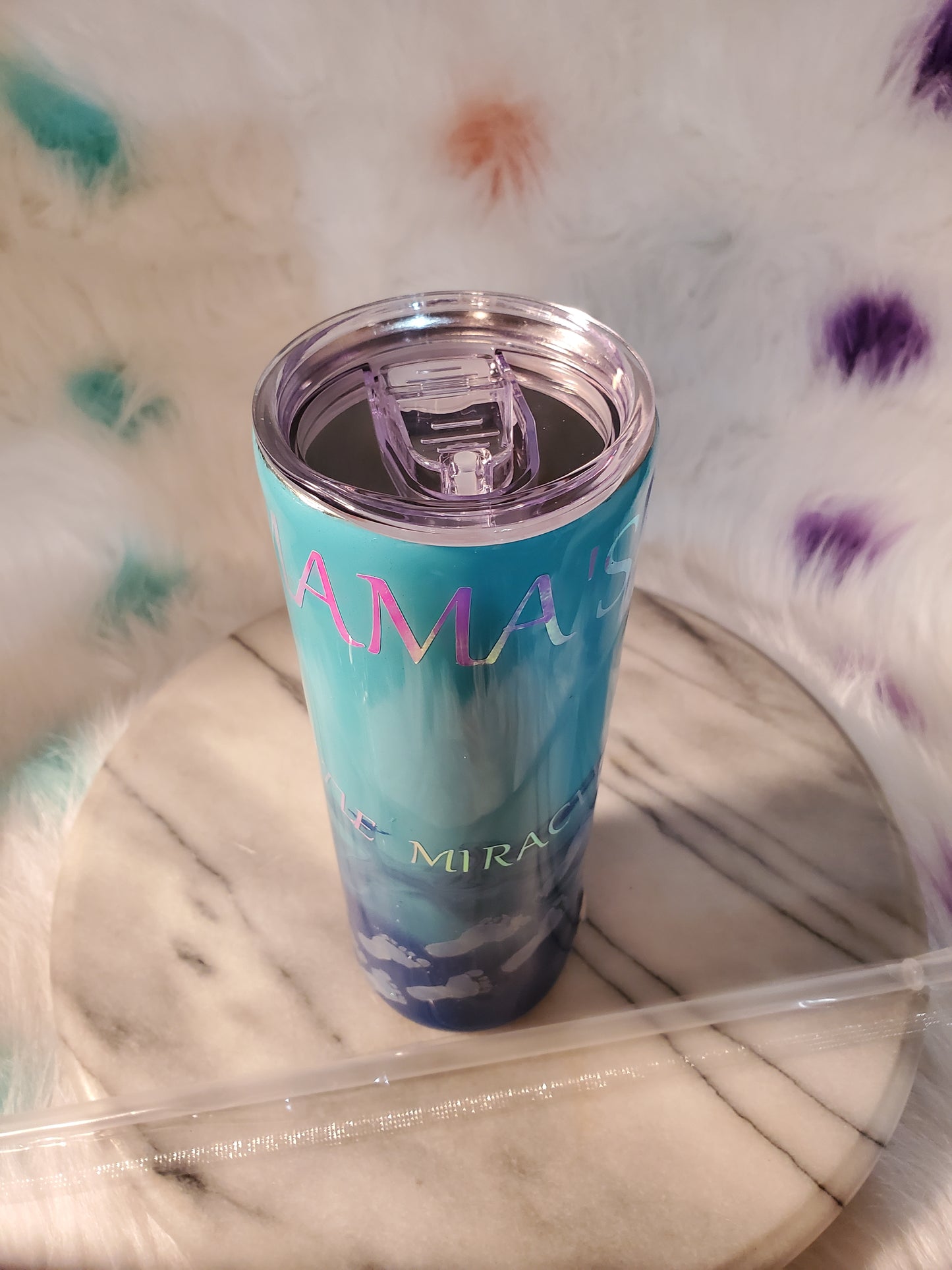 30 oz Mama's little miracle stainless steel tumbler cup