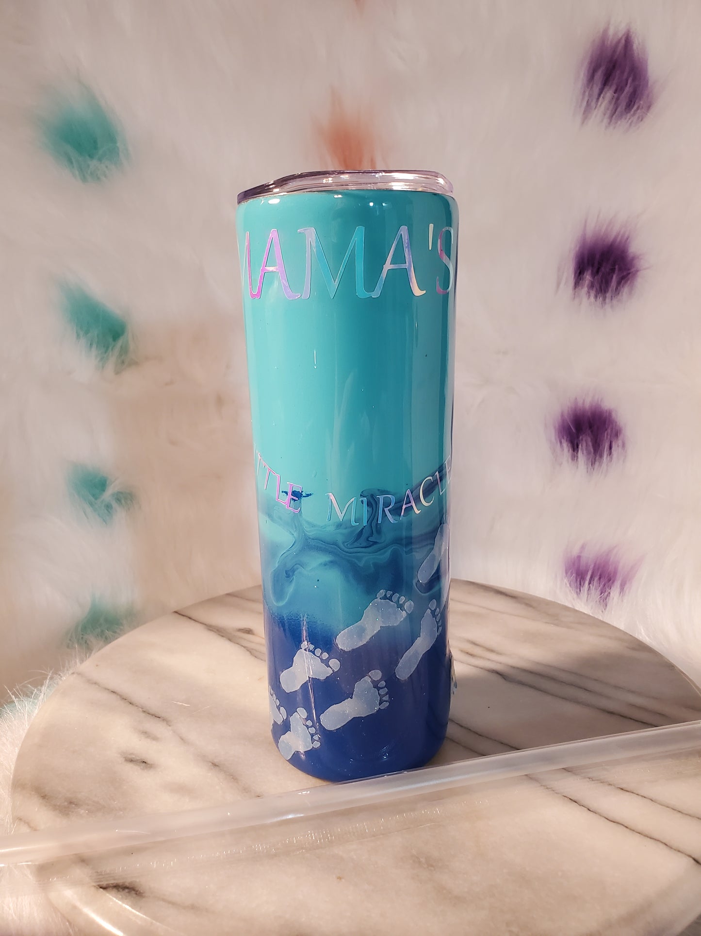 30 oz Mama's little miracle stainless steel tumbler cup