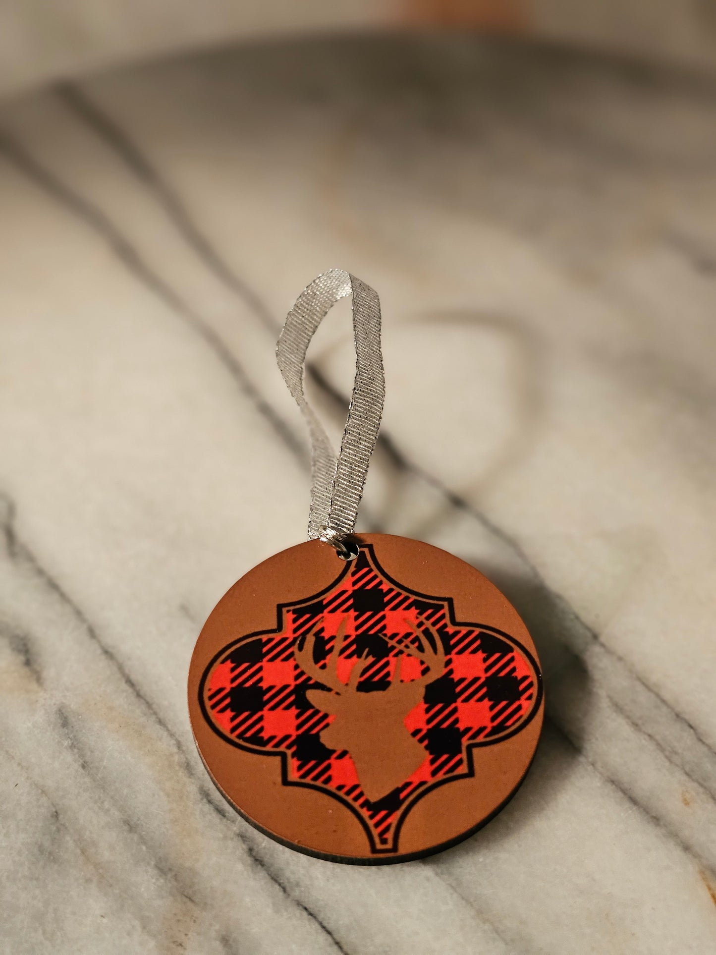 2 inch sublimation deer Christmas oranment