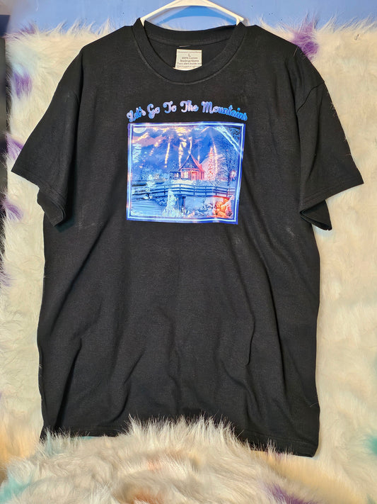 Let's go to the mountains black T-Shirt
