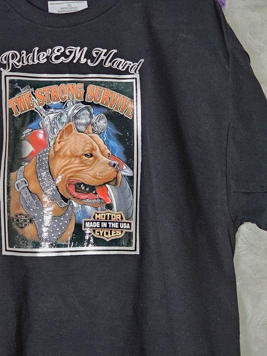 Ride'EM Hard Harley Davidson black T-Shirt