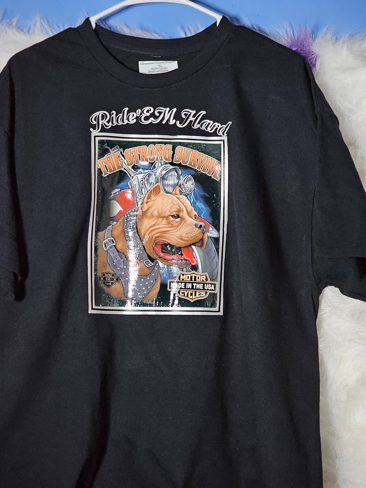 Ride'EM Hard Harley Davidson black T-Shirt