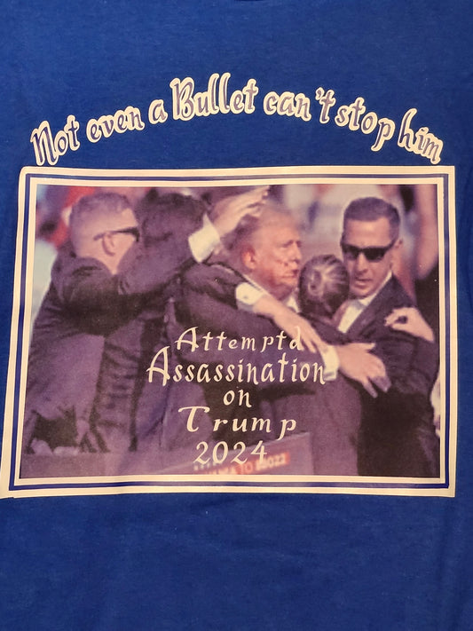 Size L 100% cotton Not even a bullet can stop him