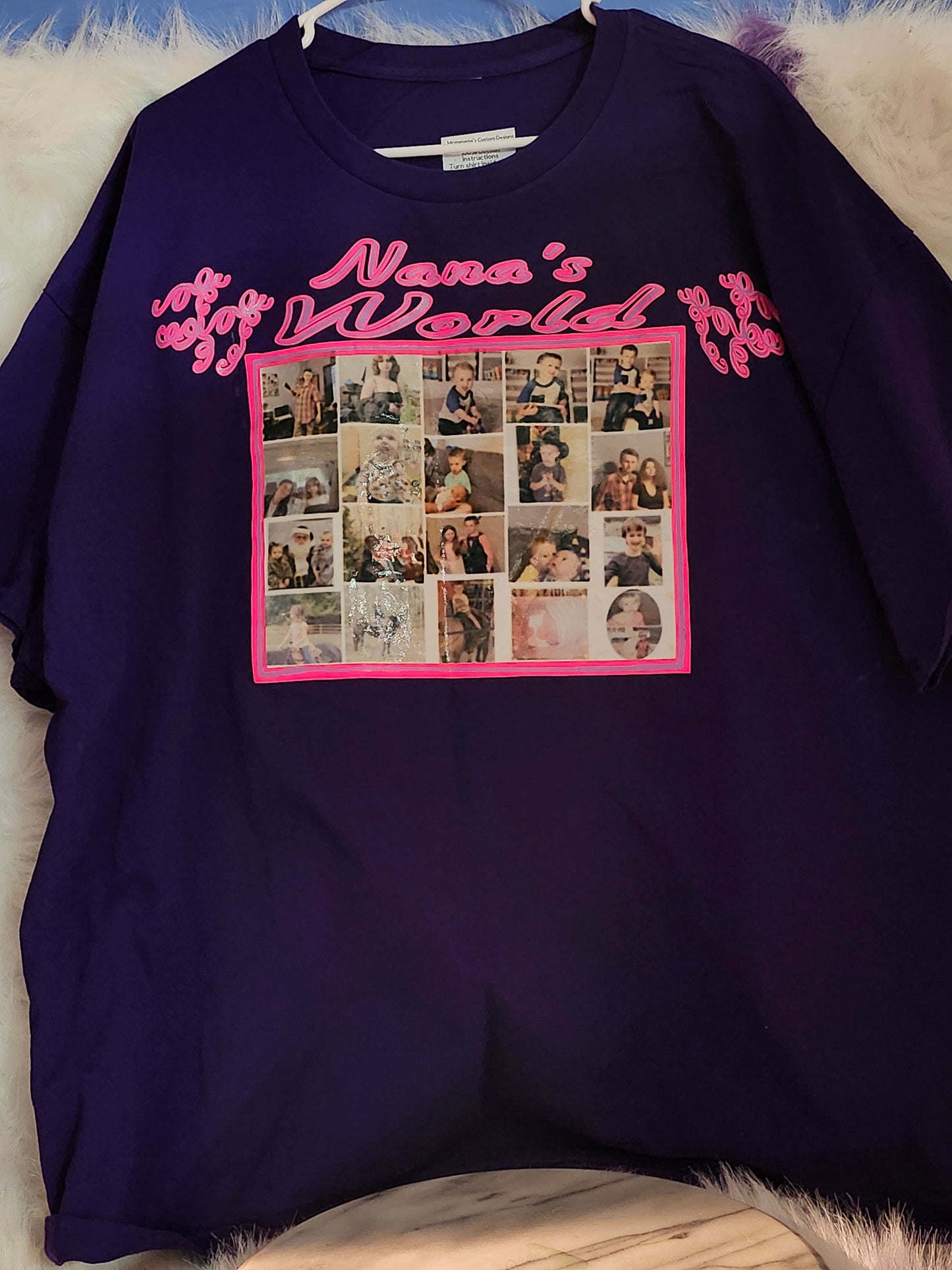 Size 3X 100% Purple cotton family personalized tshirt