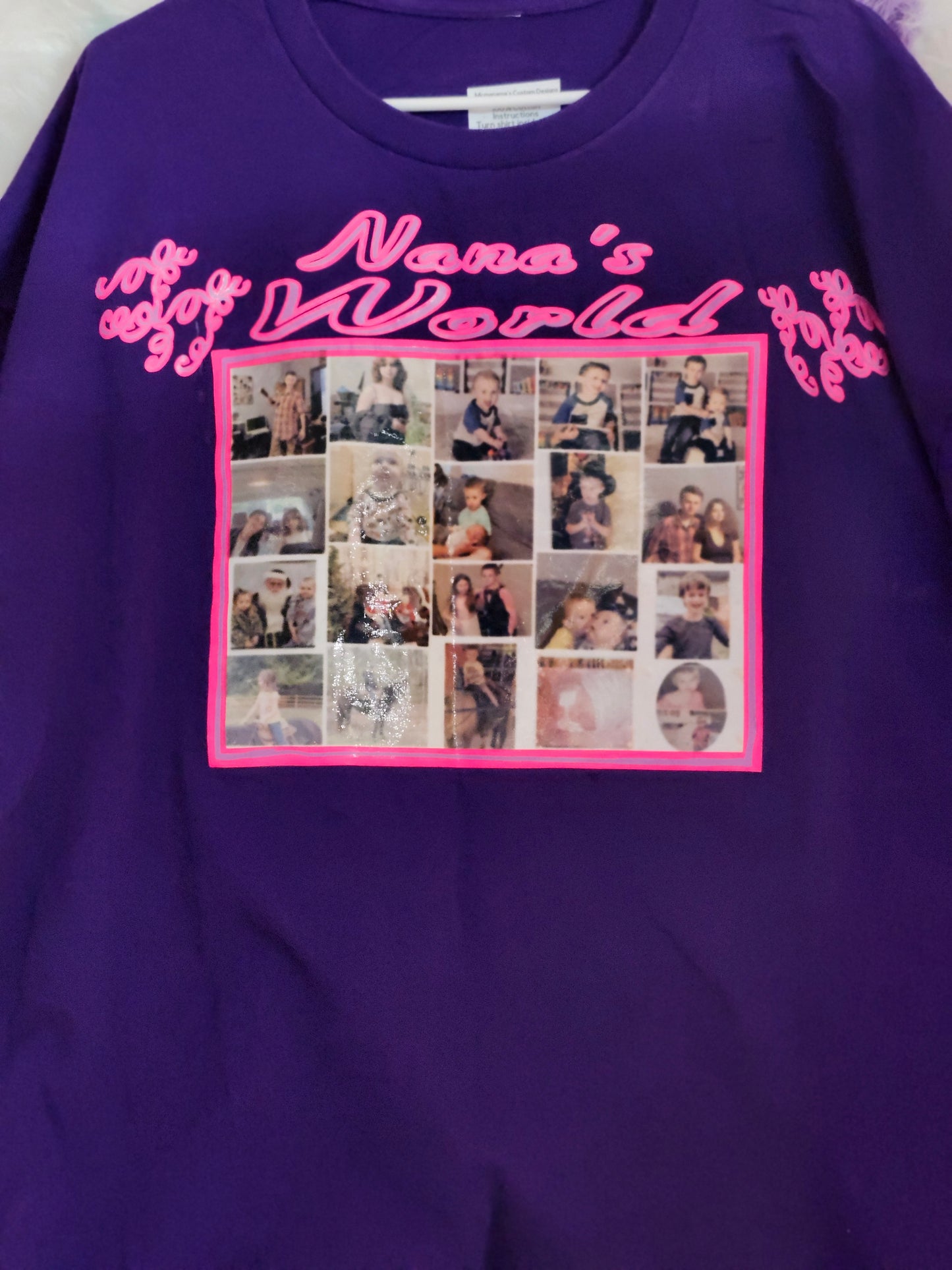 Size 3X 100% Purple cotton family personalized tshirt
