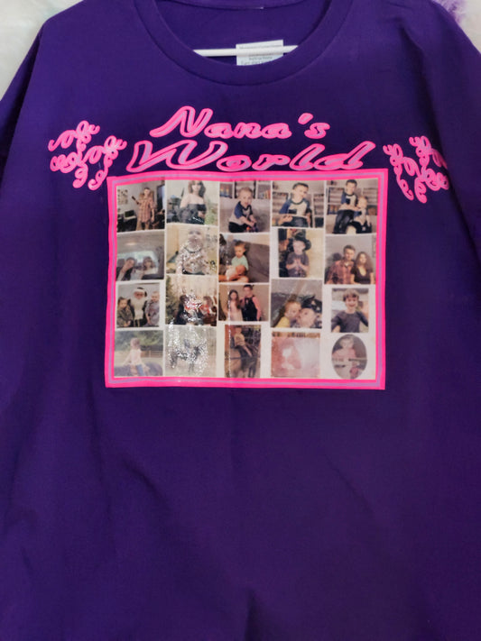 Size 3X 100% Purple cotton family personalized tshirt