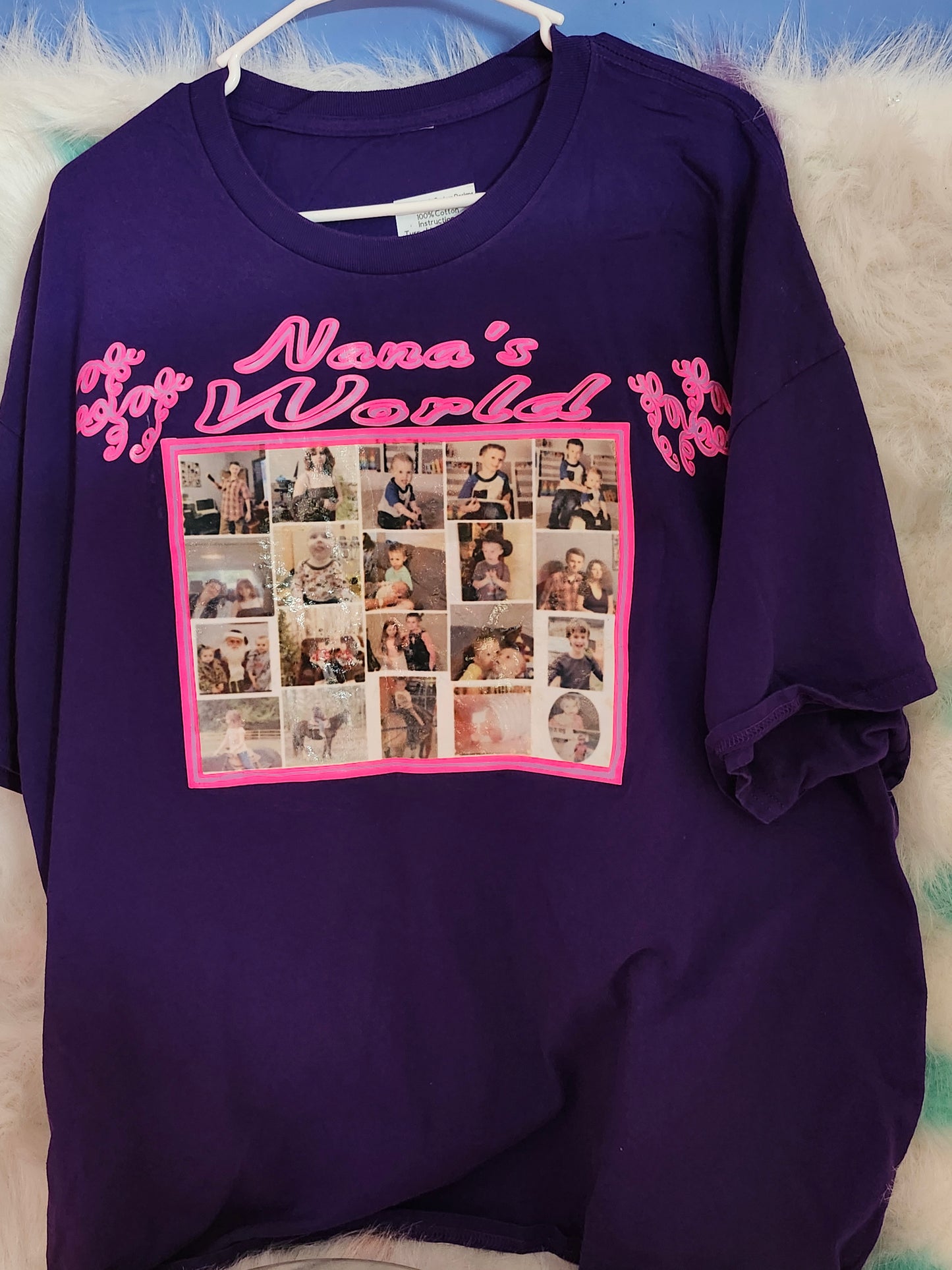 Size 3X 100% Purple cotton family personalized tshirt