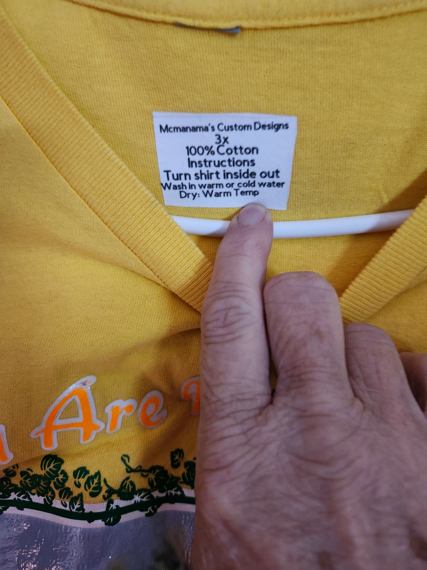 3X 100% yellow cotton You are my sunshine tshirt