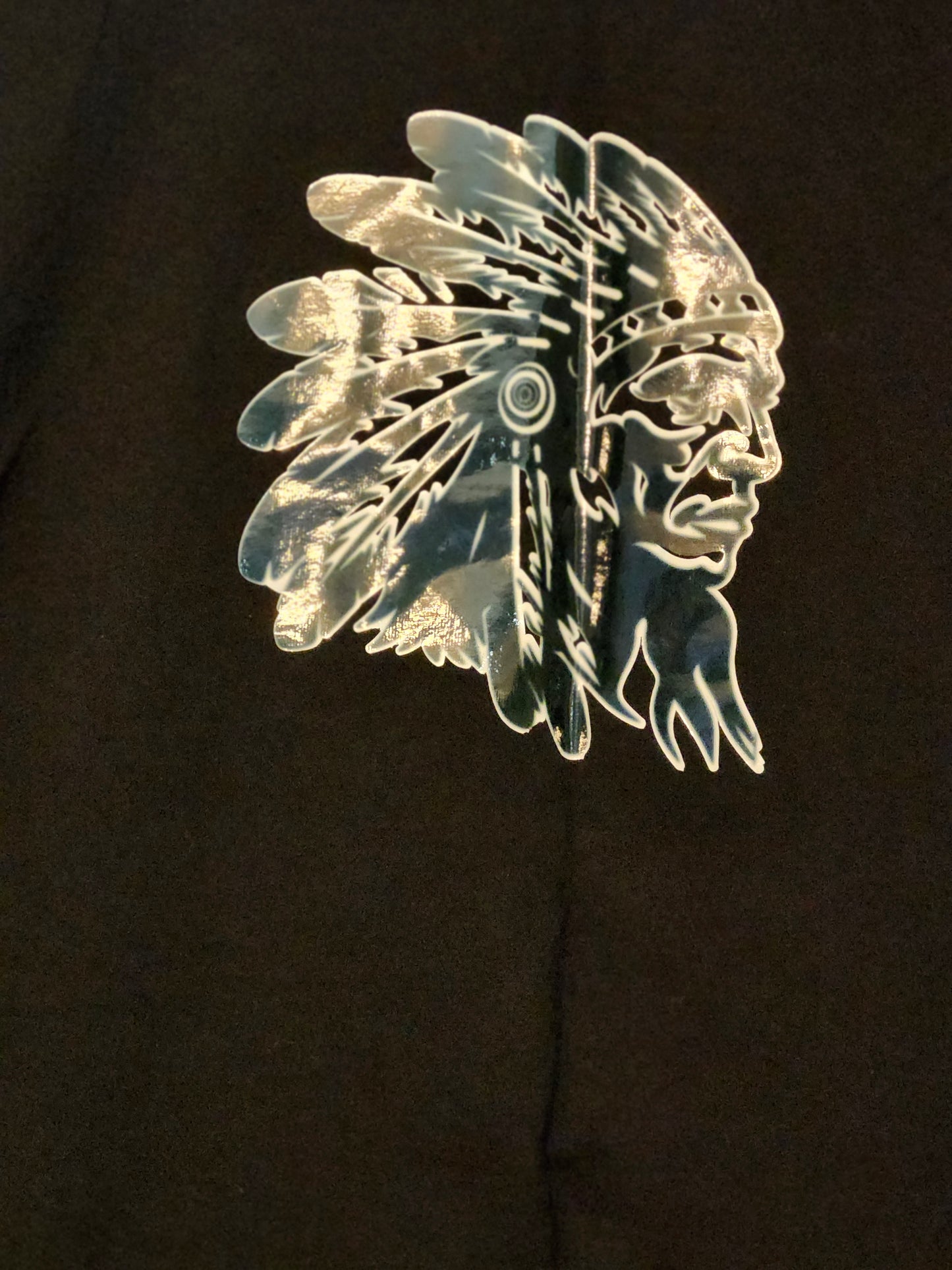 SizeM.100% cotton black Indian head tshirts