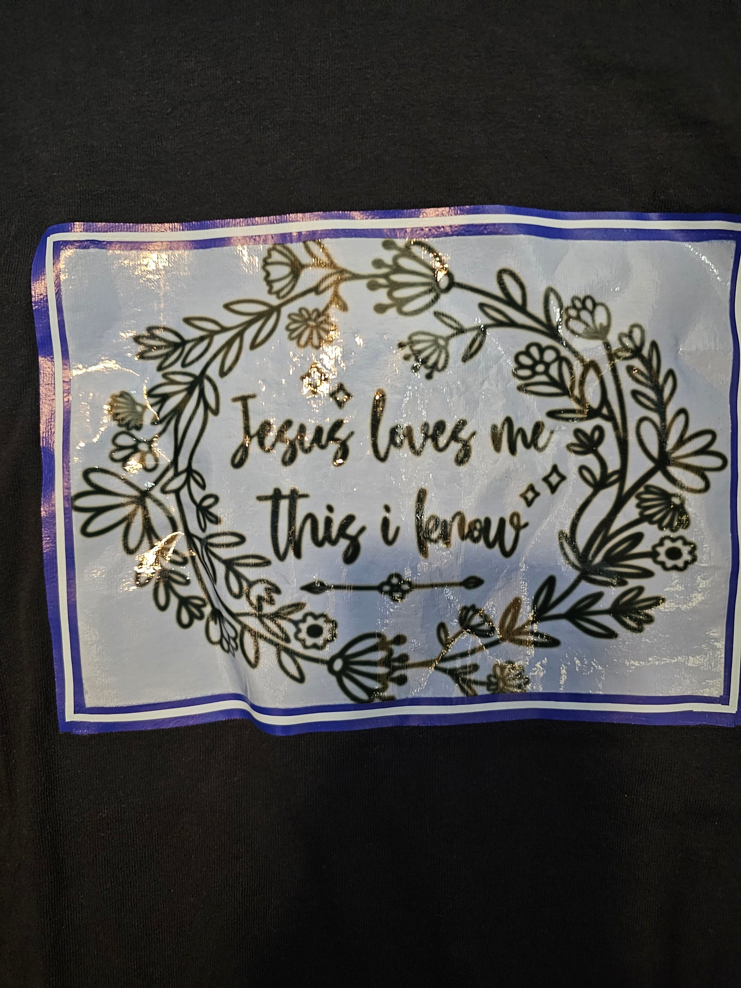 Size XL 100% cotton black Jesus loves me tshirt