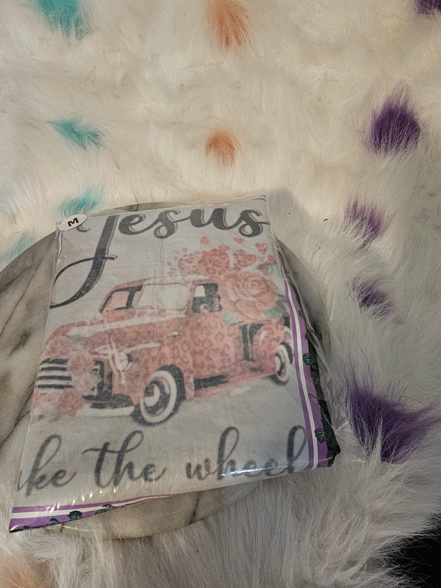 Size M 100% cotton black Jesus take the wheel Tshirt