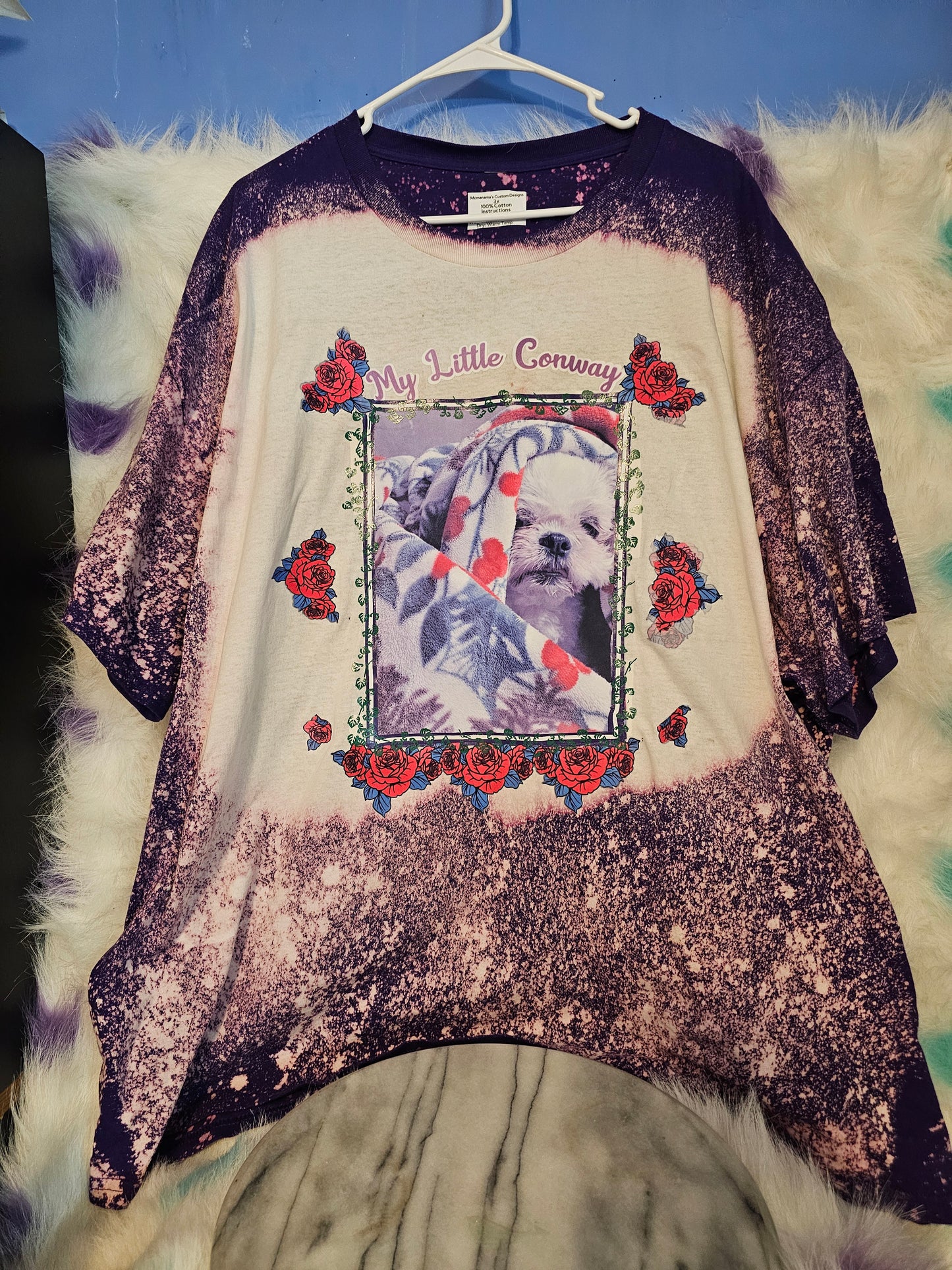 Size 3x 100% cotton My little conway bleach die shirt