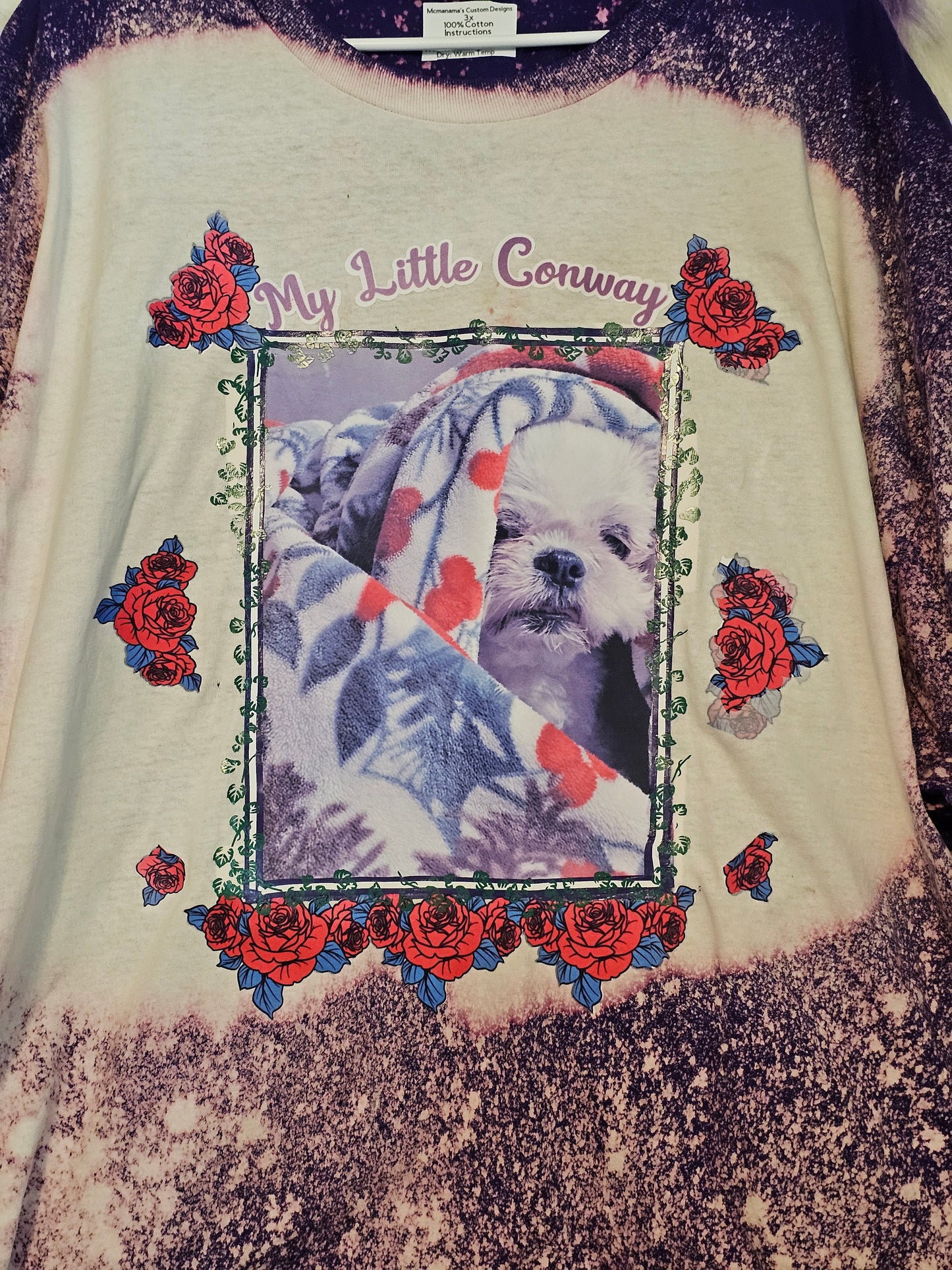 Size 3x 100% cotton My little conway bleach die shirt