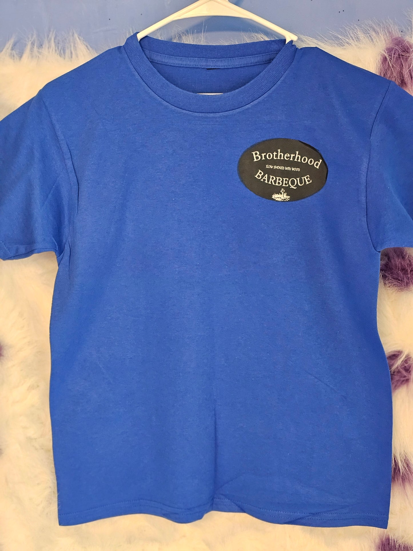 Size 3x 100%cotton Brotherhood barbecue blue  Tshirt