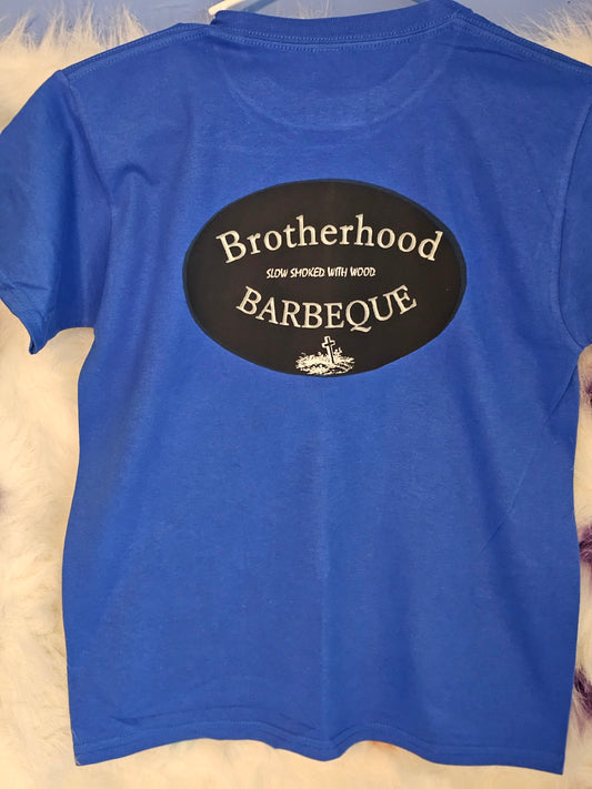 Size 3x 100%cotton Brotherhood barbecue blue  Tshirt