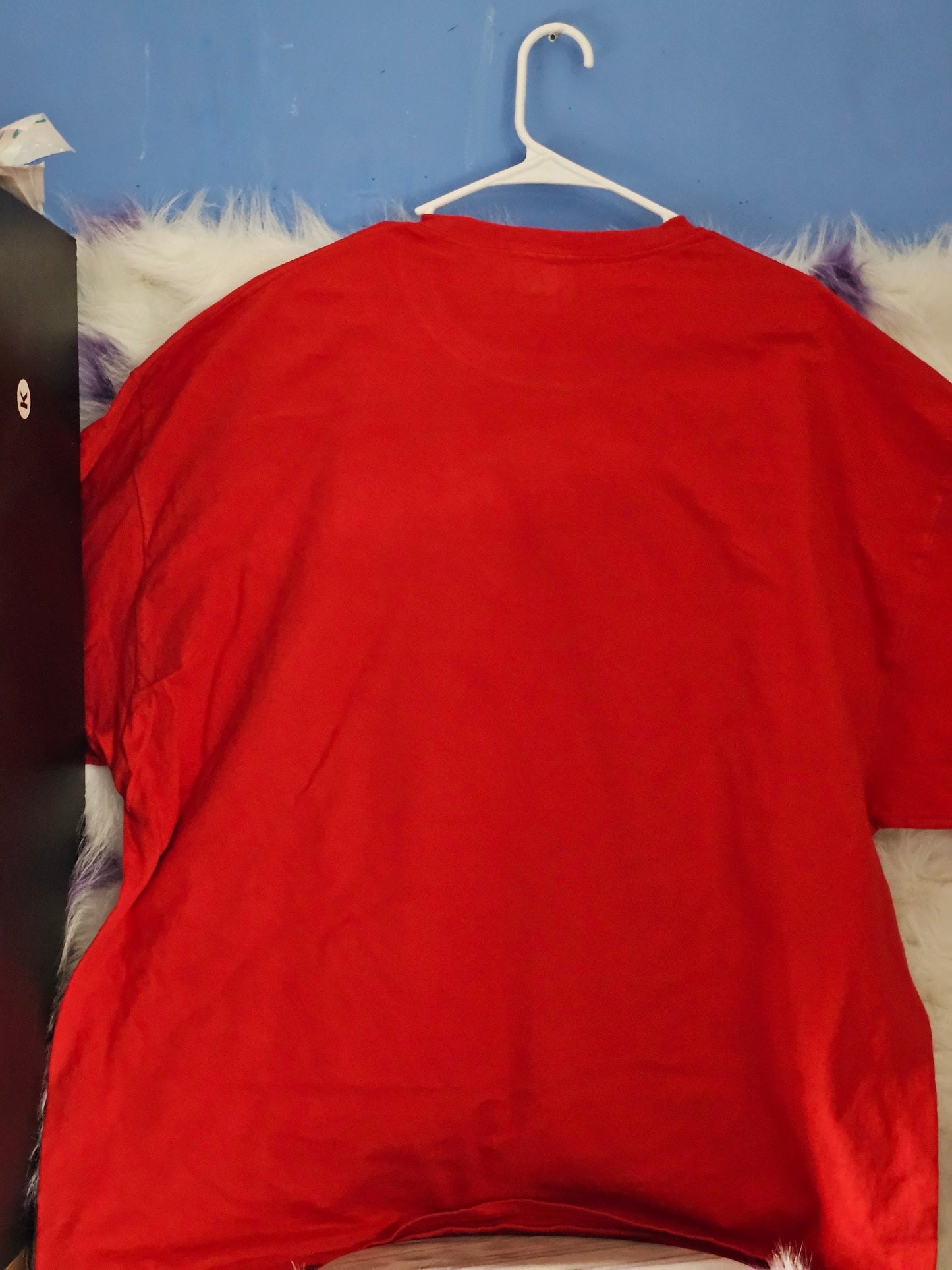 Size 3x 100% cotton Red shirt with cross and roses