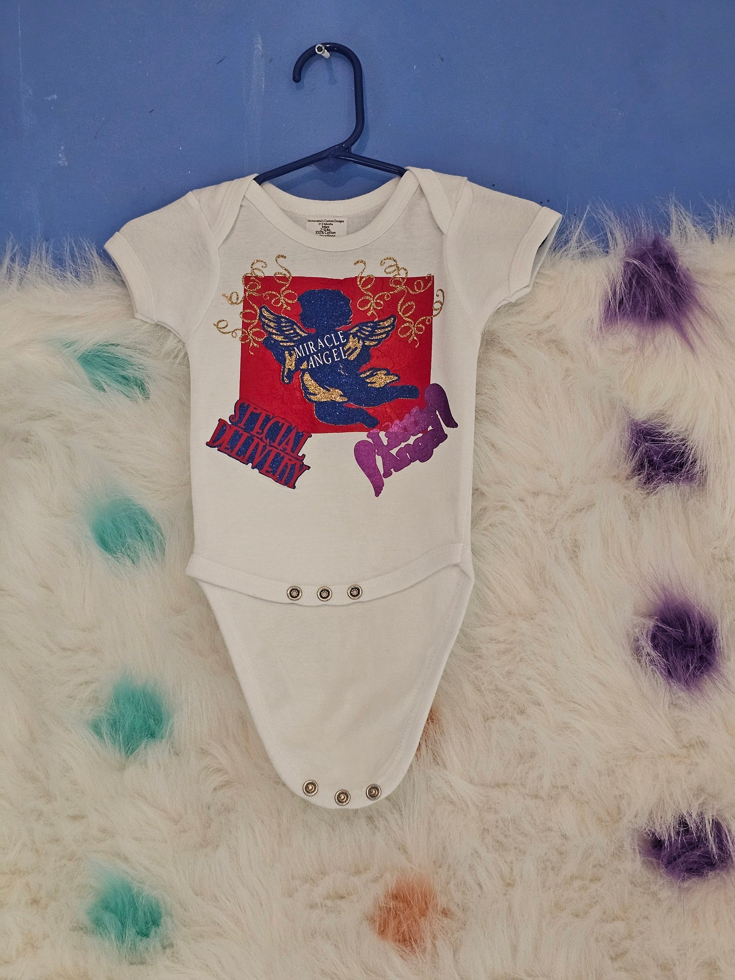 Size 0-3 months special delivery baby onesie