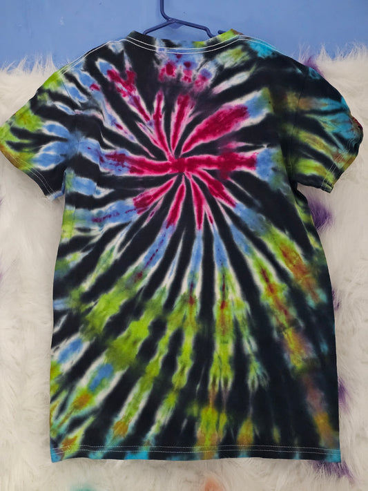 Size S 100% cotton Green, blue and red tye Dye Tshirt