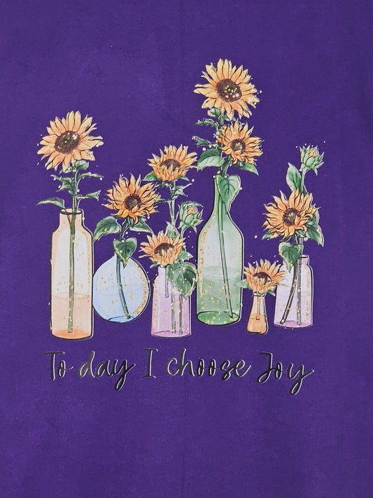 Size L 100%cotton Purple Today I chase joy Tshirt