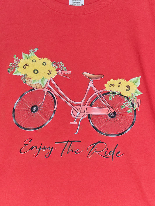 Size XL 100%cotton Enjoy the ride Tshirt