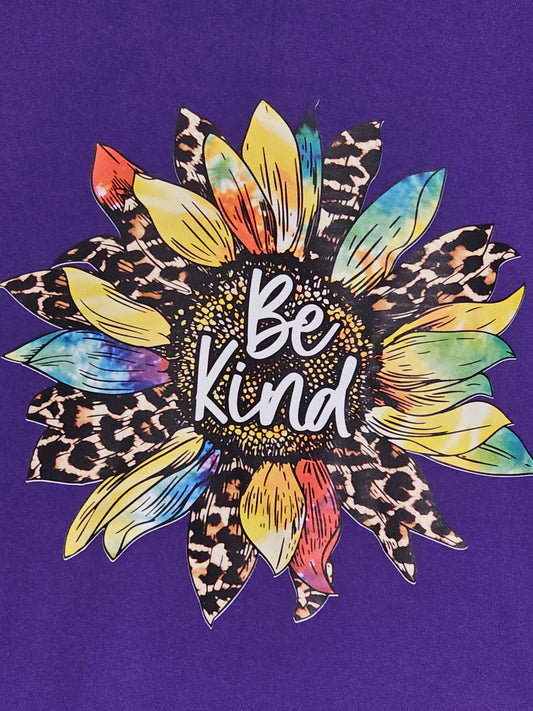 Size XL 100% cotton Purple Be Kind Tshirt