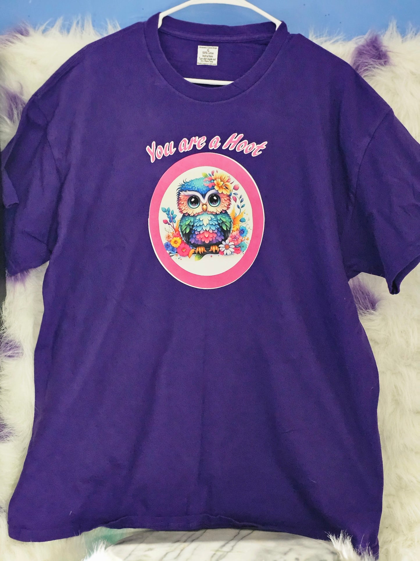 Size XL 100% cotton You are a hoot Tshirt
