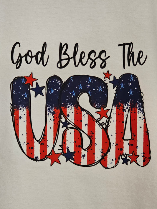 Size 3x 100% cotton White God Bless America Tshirt