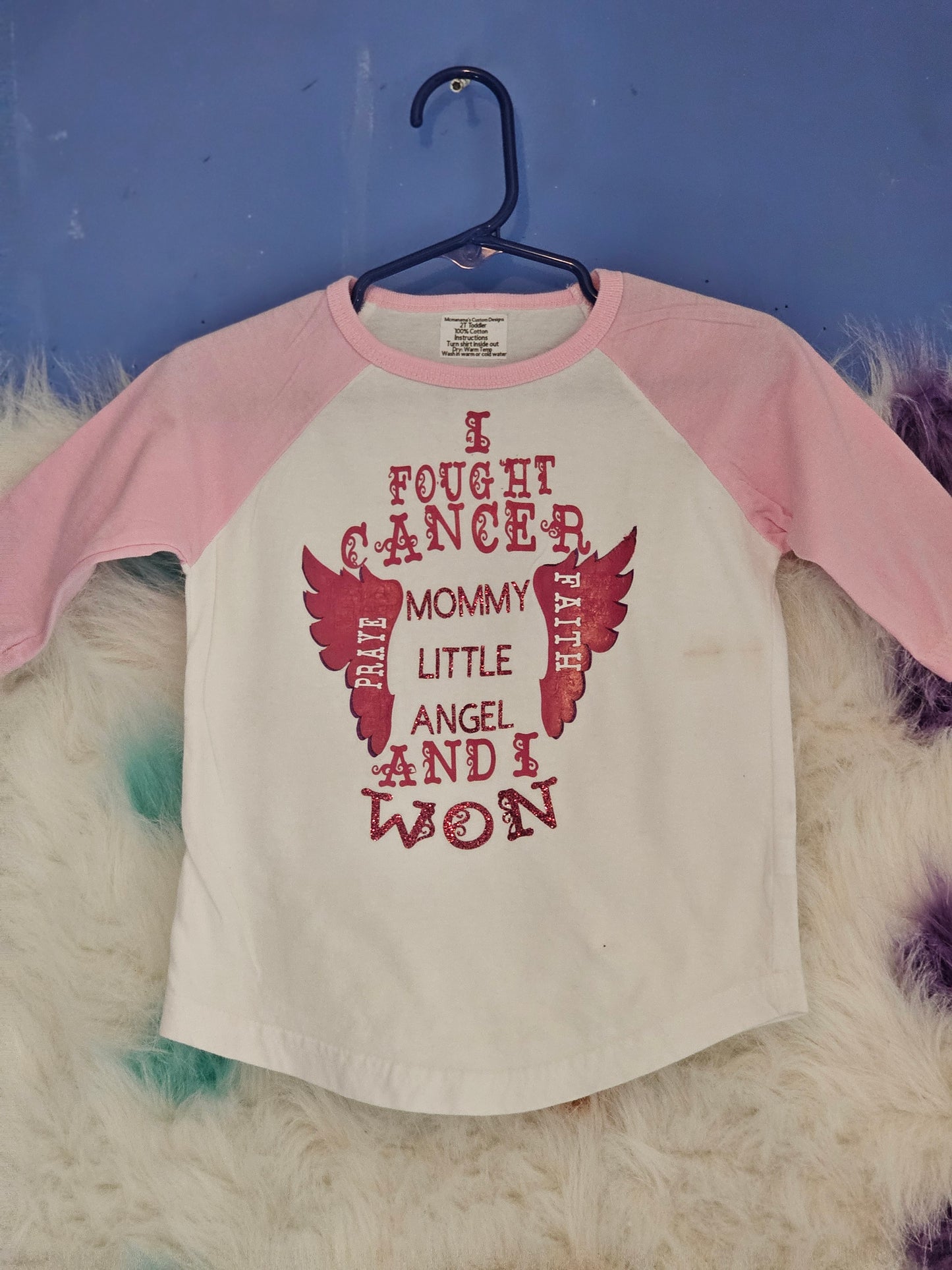 Size 2T Toddler I fought cancer Tshirt