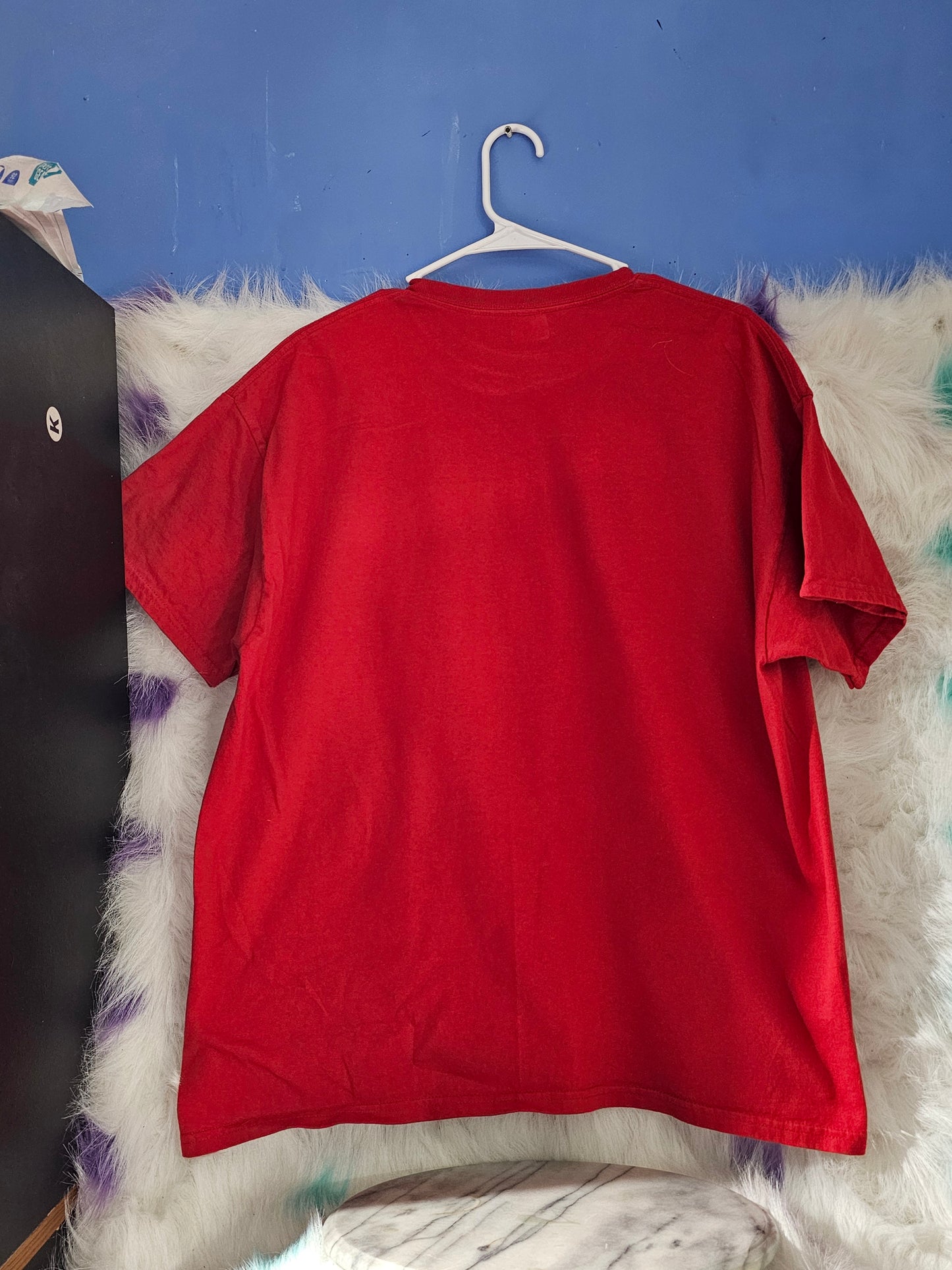 Size XL 100% cotton Red Merry Christmas with Santa's deer Tshirt