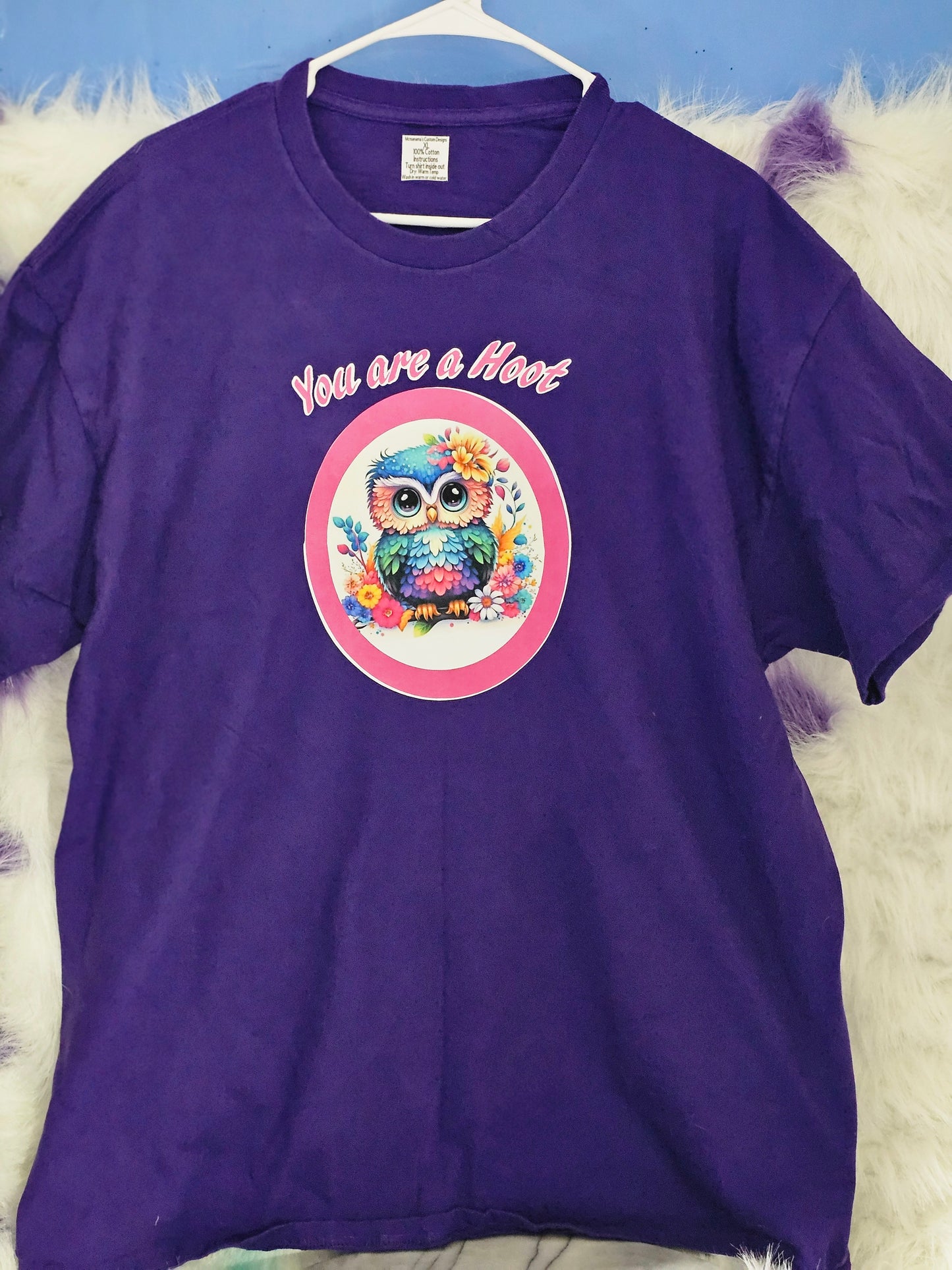Size XL 100% cotton You are a hoot Tshirt