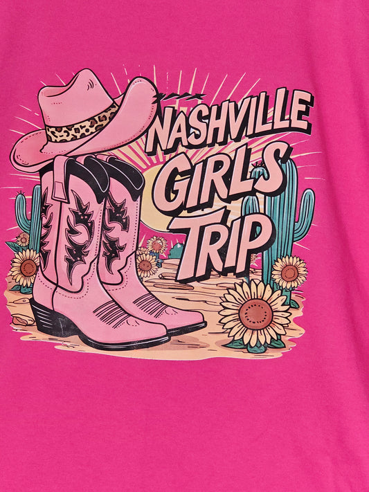 Size XL 100% cotton Nashville girls trip Tshirt