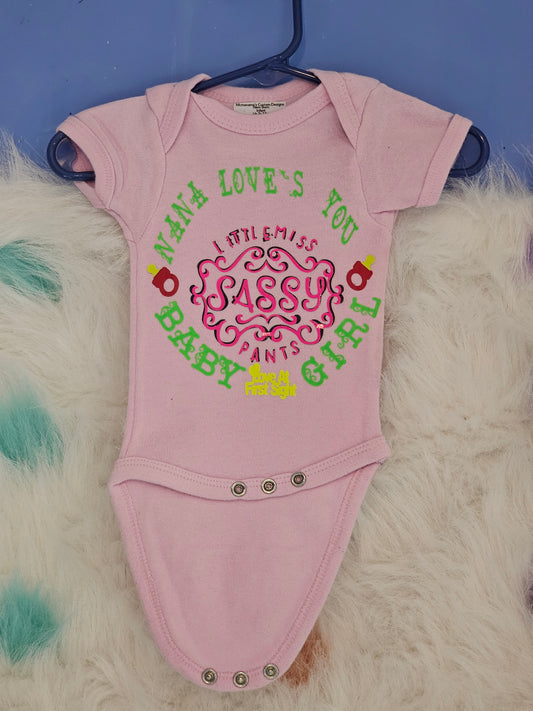 Size new born pink onesie