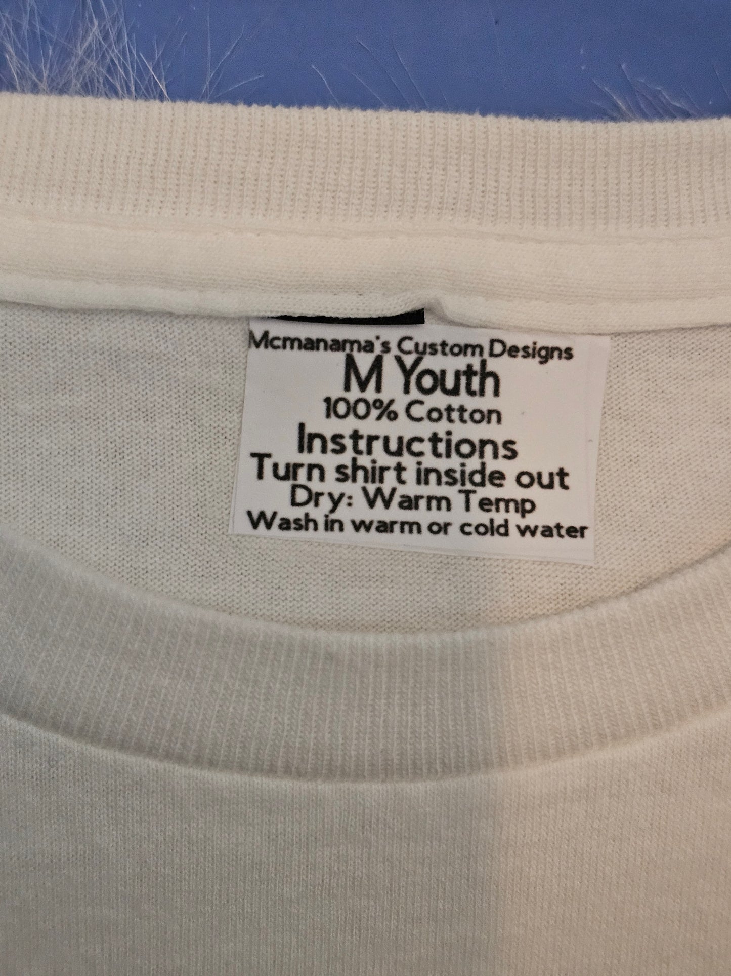 Size M youth 100% cotton white tastes like freedom Tshirt