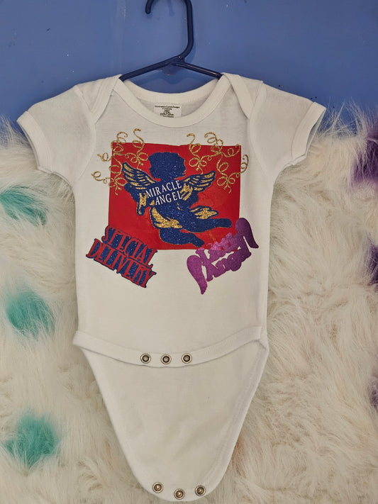Size 0-3 months special delivery baby onesie