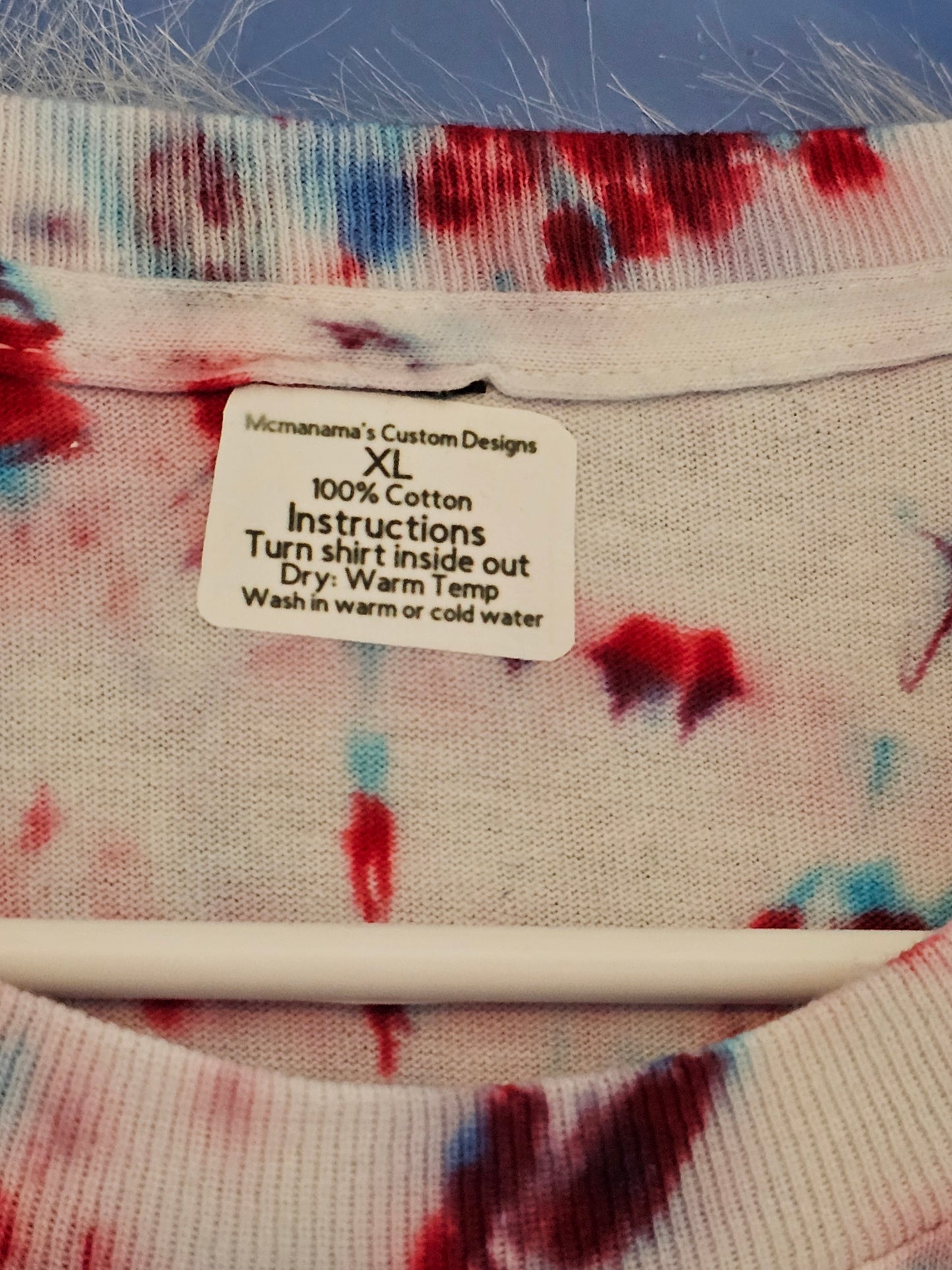 Size XL 100%cotton tye dye America butterfly Tshirt