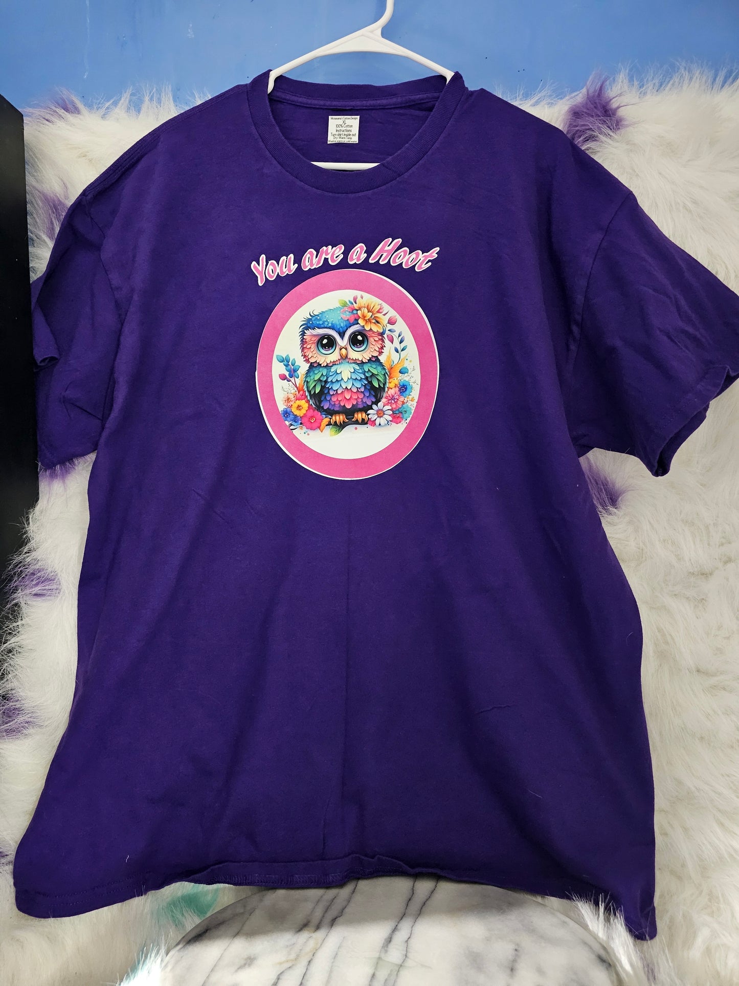 Size XL 100% cotton You are a hoot Tshirt