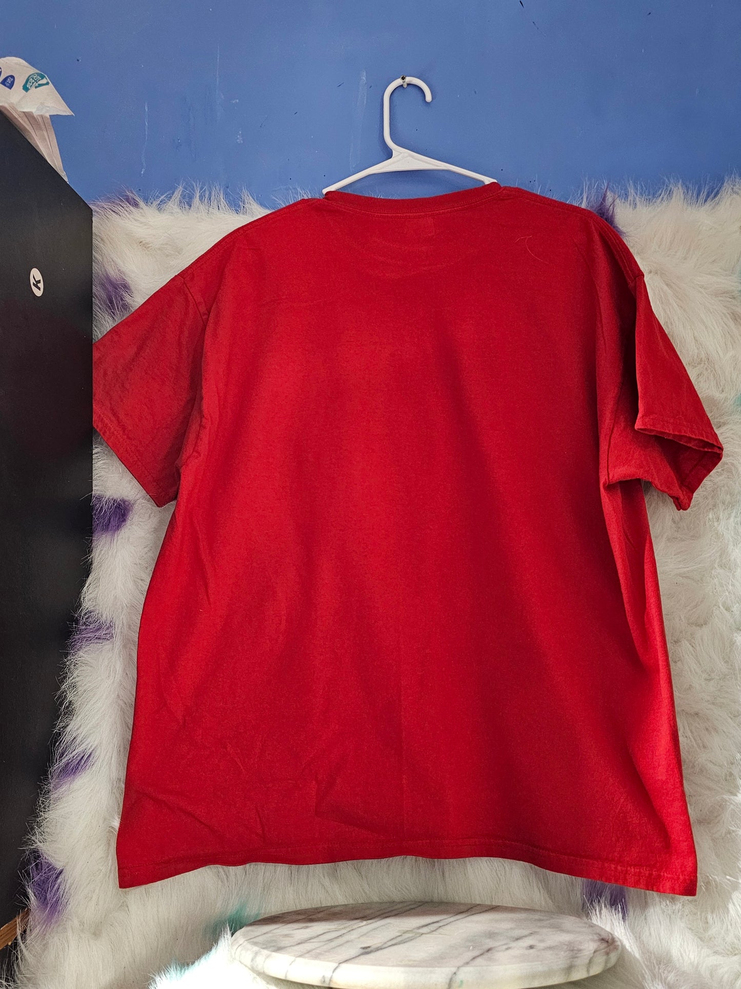 Size XL 100% cotton Red Merry Christmas with Santa's deer Tshirt