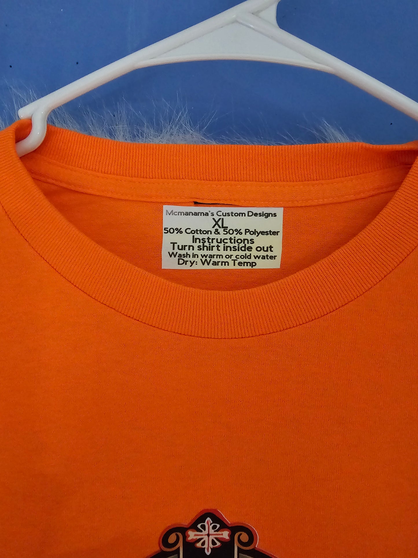 Size XL 100% cotton Orange Jesus on cross Tshirt