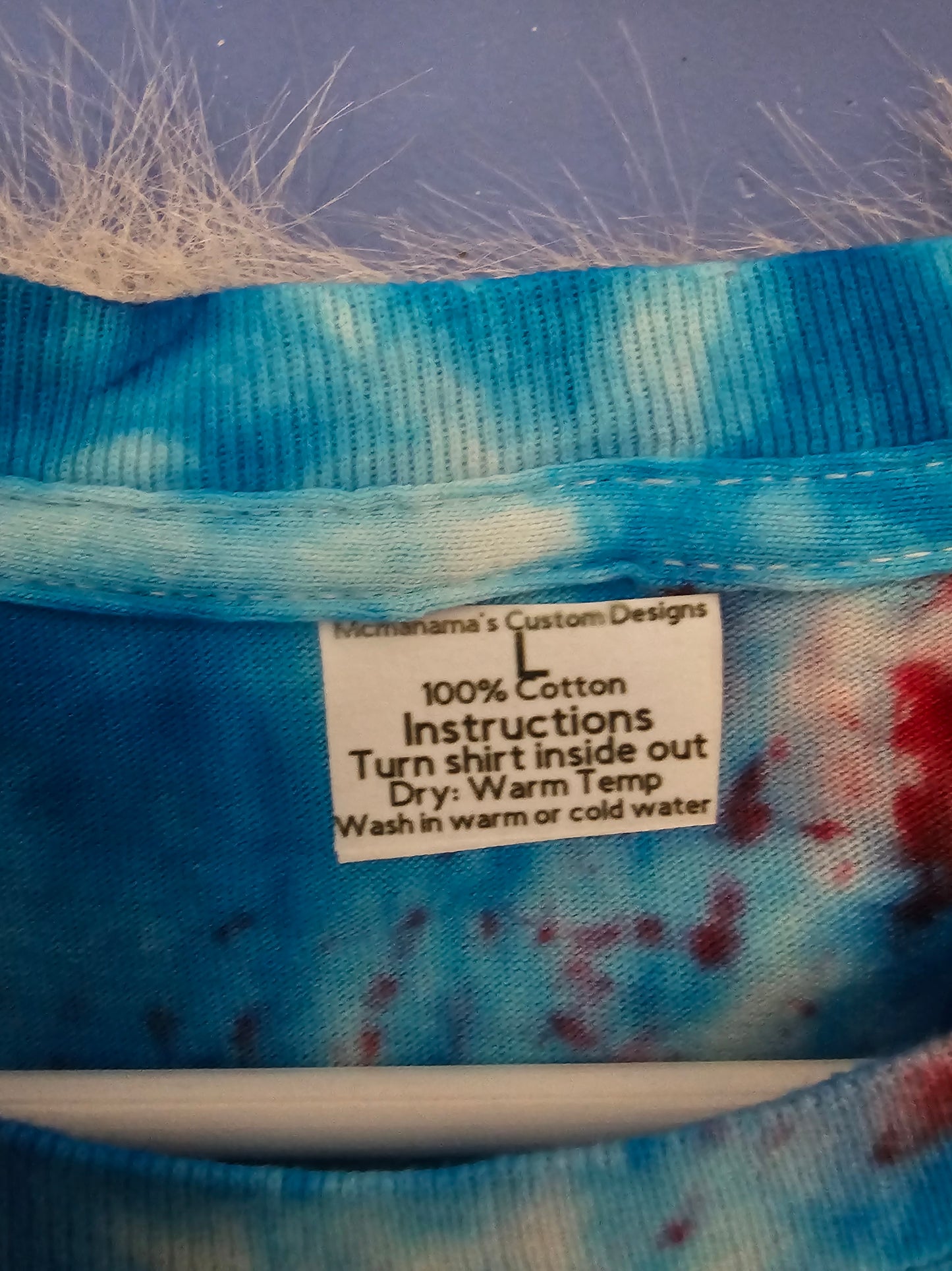 Size L 100% cotton tye dye Peace,Love and freedom Tshirt